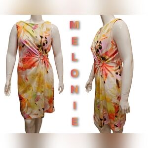 Melonie T Sleeveless Side Cut-Out Midi Dress Size 18 NWT